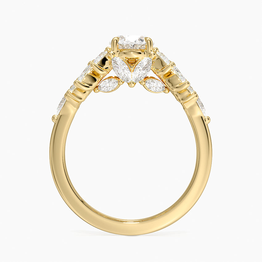 Grand Nadia Diamond Ring Yellow Gold 18k Oval Engagement Ring