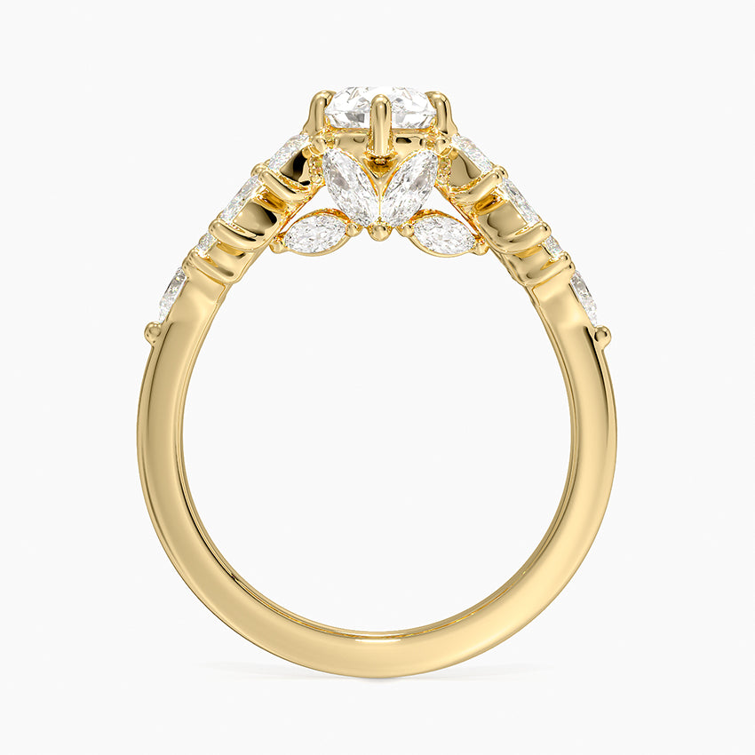 Grand Nadia Diamond Ring Yellow Gold 18k Pear Engagement Ring