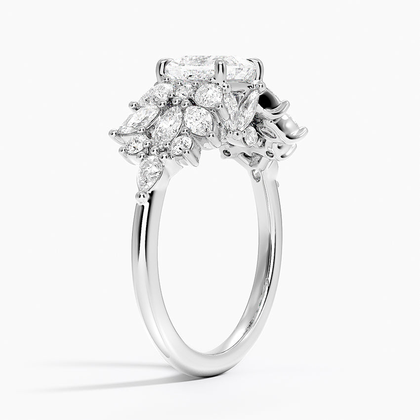 Grand Nadia Diamond Ring Platinum Princess Engagement Ring