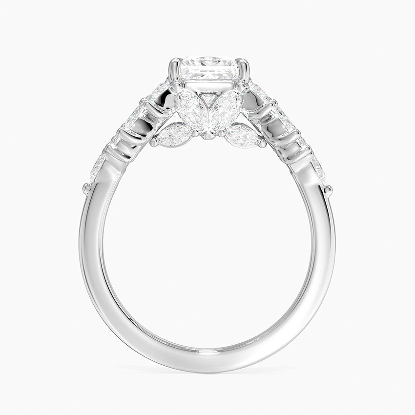 Grand Nadia Diamond Ring Platinum Princess Engagement Ring