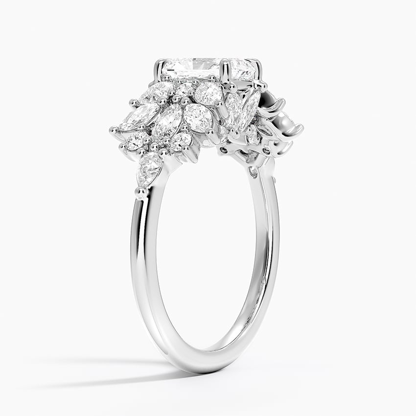 Grand Nadia Diamond Ring Platinum Radiant Engagement Ring