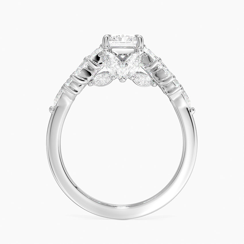 Grand Nadia Diamond Ring Platinum Radiant Engagement Ring