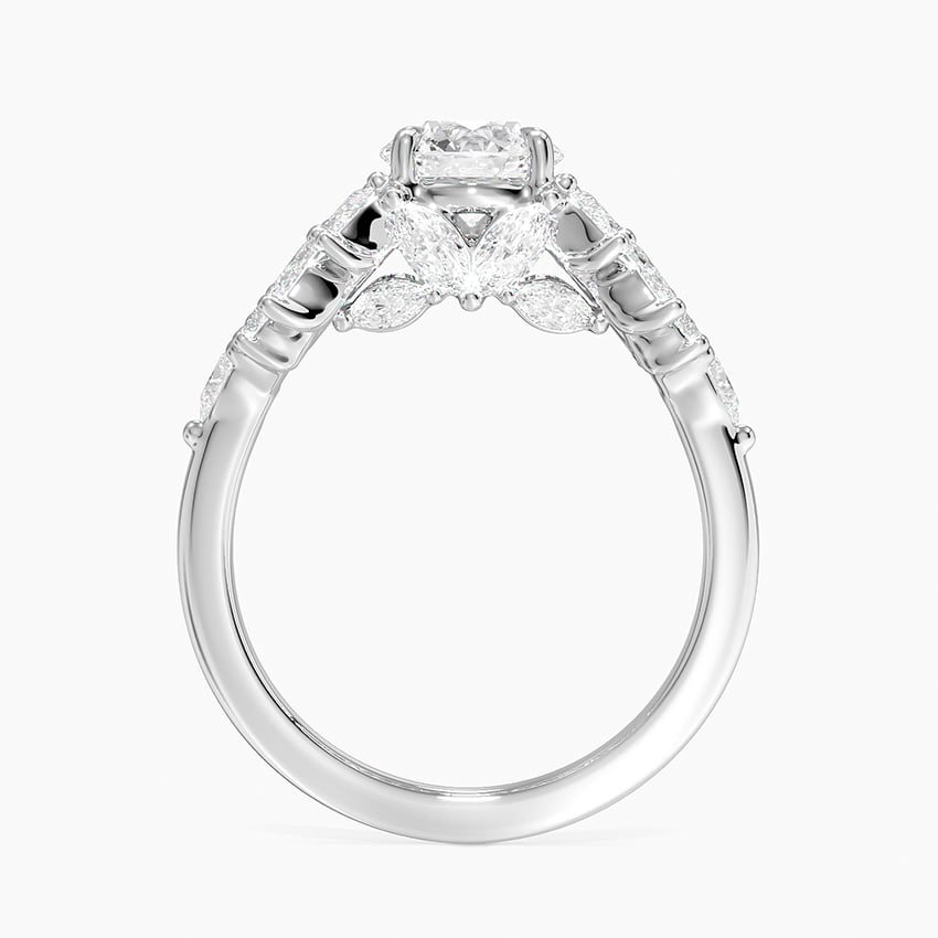 Grand Nadia Diamond Ring Platinum Round Engagement Ring