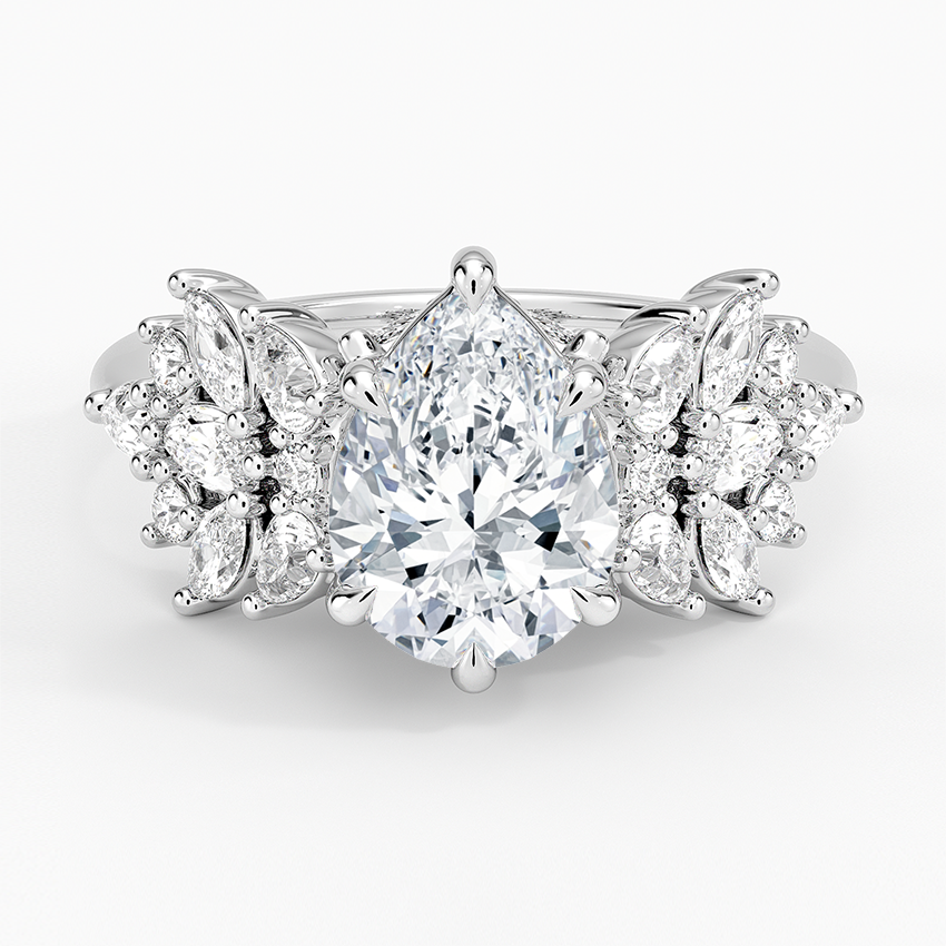 Grand Nadia Diamond Ring Platinum Pear Engagement Ring