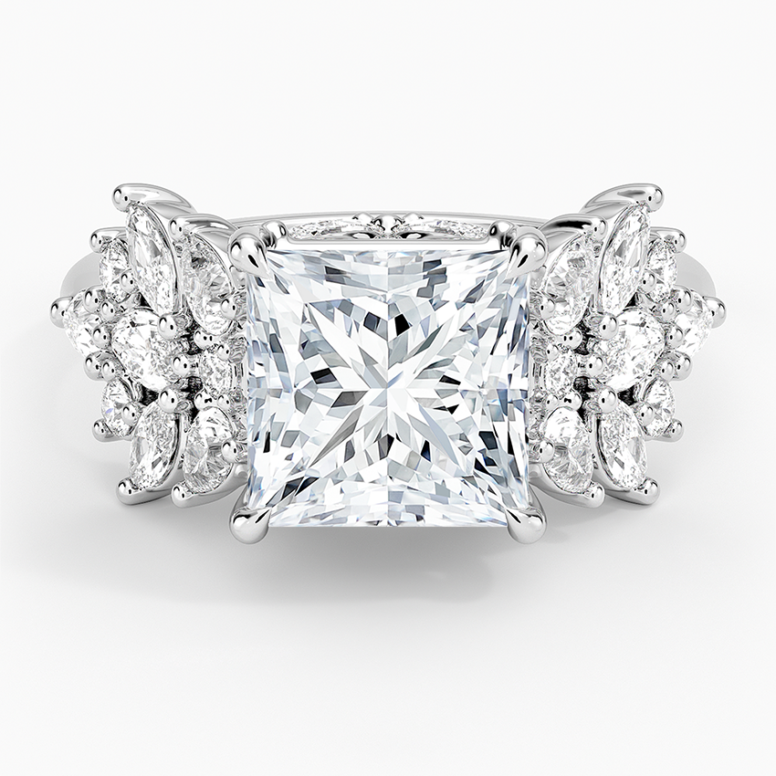 Grand Nadia Diamond Ring Platinum Princess Engagement Ring