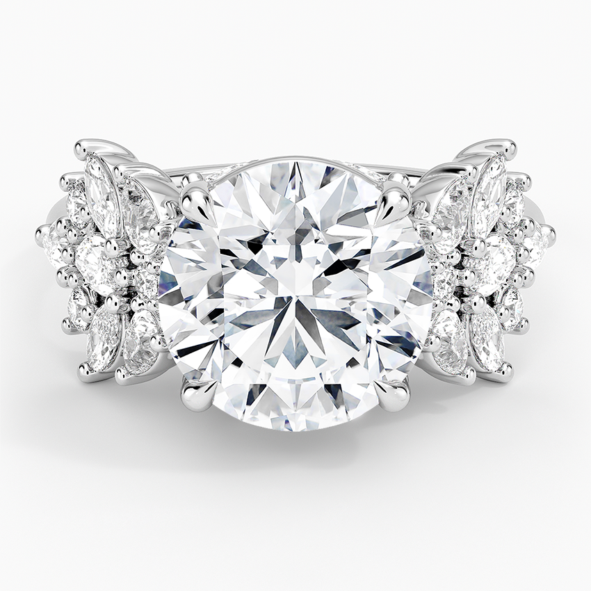Grand Nadia Diamond Ring Platinum Round Engagement Ring