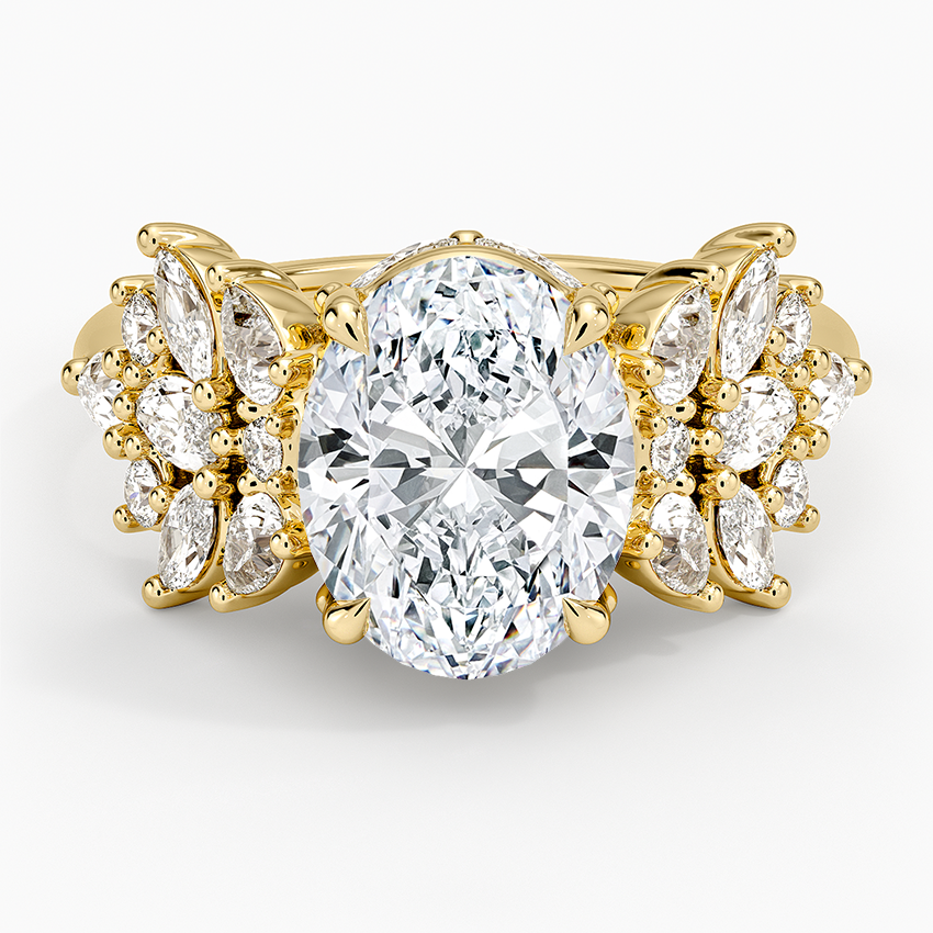 Grand Nadia Diamond Ring Yellow Gold 18k Oval Engagement Ring