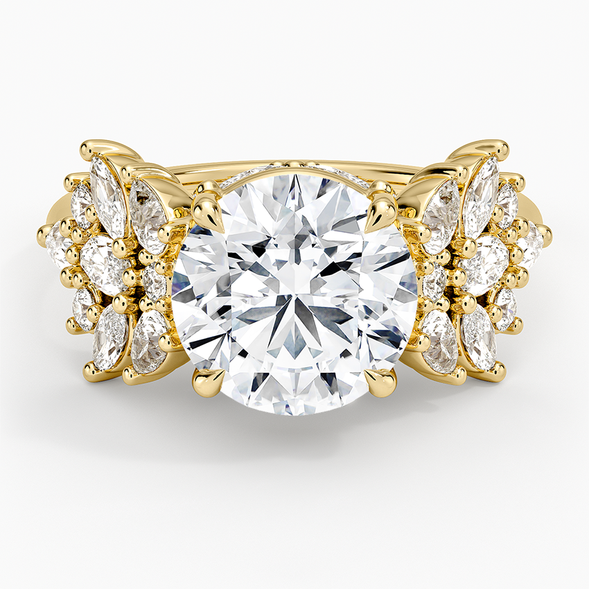 Grand Nadia Diamond Ring Yellow Gold 18k Round Engagement Ring
