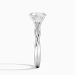 Twisted Vine Three Stone Diamond Ring Platinum Oval Engagement Ring