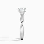 Twisted Vine Three Stone Diamond Ring Platinum Round Engagement Ring