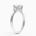 Atelier Three Stone Diamond Ring (1/3 ct. tw.) Platinum Asscher Engagement Ring