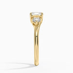 Atelier Three Stone Diamond Ring (1/3 ct. tw.) Yellow Gold 18k Asscher Engagement Ring