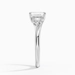 Atelier Three Stone Diamond Ring (1/3 ct. tw.) Platinum Emerald Engagement Ring