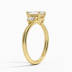 Atelier Three Stone Diamond Ring (1/3 ct. tw.) Yellow Gold 18k Emerald Engagement Ring