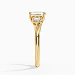 Atelier Three Stone Diamond Ring (1/3 ct. tw.) Yellow Gold 18k Emerald Engagement Ring