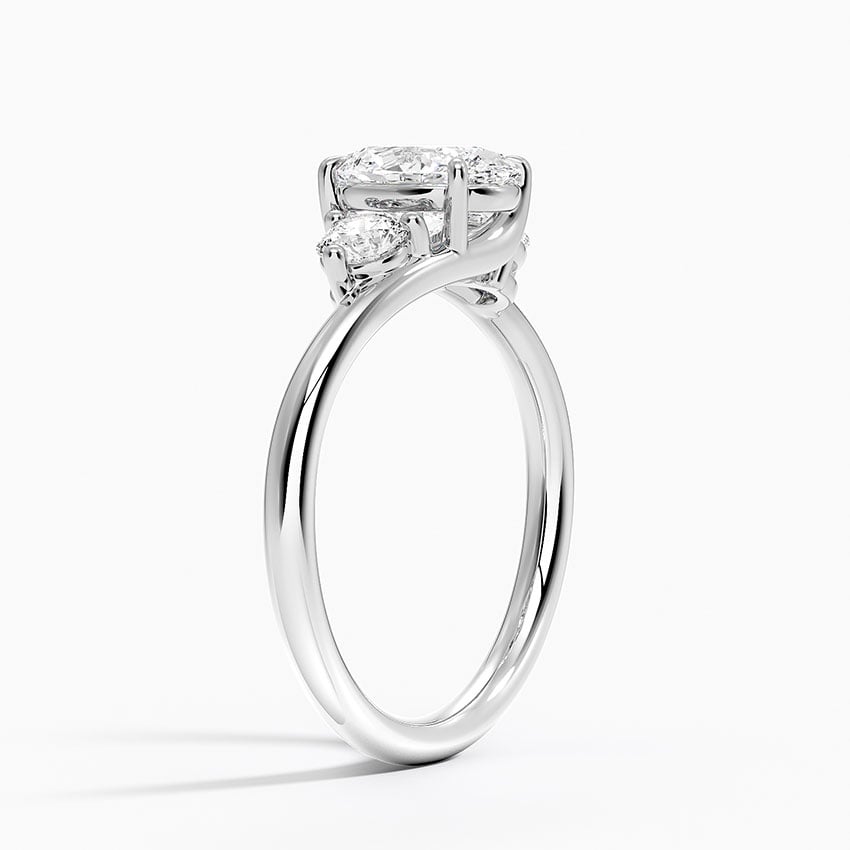 Atelier Three Stone Diamond Ring (1/3 ct. tw.) Platinum Oval Engagement Ring