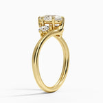 Atelier Three Stone Diamond Ring (1/3 ct. tw.) Yellow Gold 18k Pear Engagement Ring