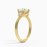 Atelier Three Stone Diamond Ring (1/3 ct. tw.) Yellow Gold 18k Princess Engagement Ring