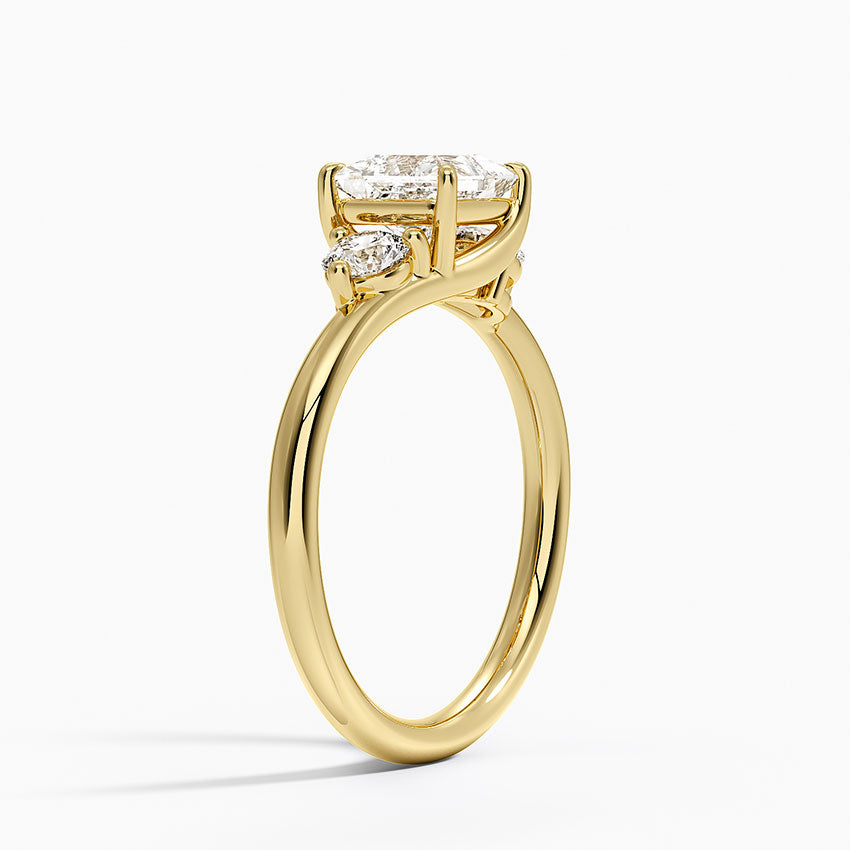 Atelier Three Stone Diamond Ring (1/3 ct. tw.) Yellow Gold 18k Princess Engagement Ring