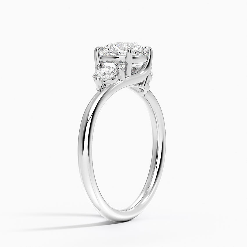 Atelier Three Stone Diamond Ring (1/3 ct. tw.) Platinum Round Engagement Ring