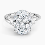Atelier Three Stone Diamond Ring (1/3 ct. tw.) Platinum Oval Engagement Ring