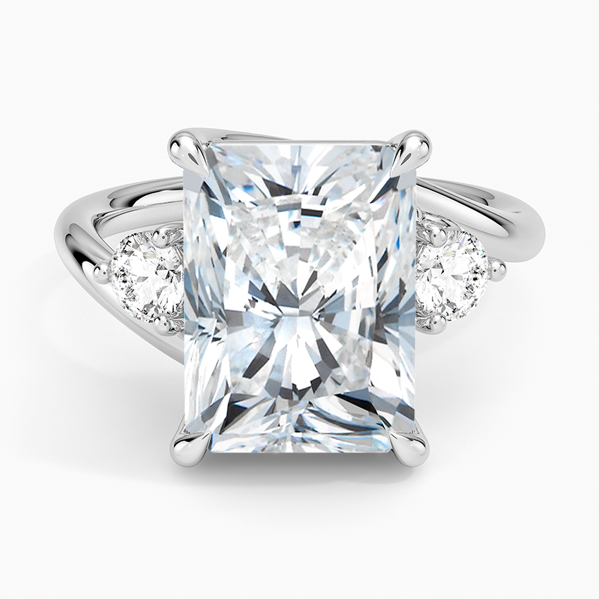 Atelier Three Stone Diamond Ring (1/3 ct. tw.) Platinum Radiant Engagement Ring