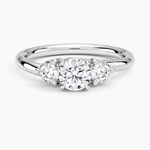 Atelier Three Stone Diamond Ring (1/3 ct. tw.) Platinum Round Engagement Ring