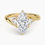 Atelier Three Stone Diamond Ring (1/3 ct. tw.) Yellow Gold 18k Marquise Engagement Ring