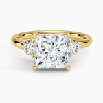 Atelier Three Stone Diamond Ring (1/3 ct. tw.) Yellow Gold 18k Princess Engagement Ring