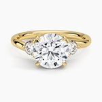 Atelier Three Stone Diamond Ring (1/3 ct. tw.) Yellow Gold 18k Round Engagement Ring