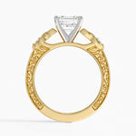 Aberdeen Celtic Diamond Ring Yellow Gold 18k Asscher Engagement Ring
