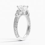 Aberdeen Celtic Diamond Ring Platinum Cushion Engagement Ring