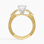 Aberdeen Celtic Diamond Ring Yellow Gold 18k Cushion Engagement Ring