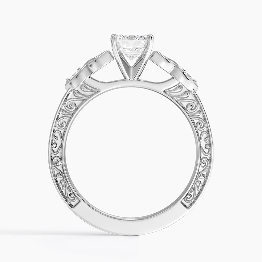 Aberdeen Celtic Diamond Ring Platinum Emerald Engagement Ring