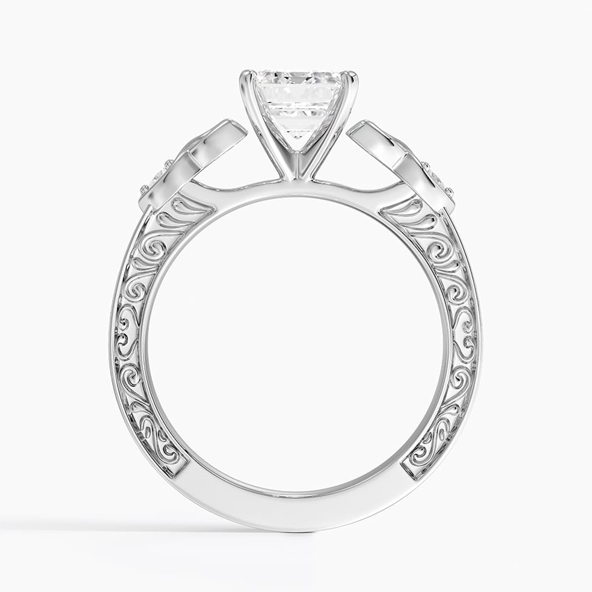 Aberdeen Celtic Diamond Ring Platinum Emerald Engagement Ring