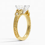 Aberdeen Celtic Diamond Ring Yellow Gold 18k Emerald Engagement Ring
