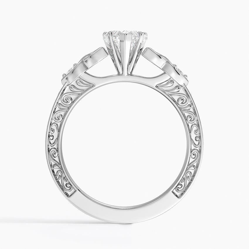 Aberdeen Celtic Diamond Ring Platinum Heart Engagement Ring
