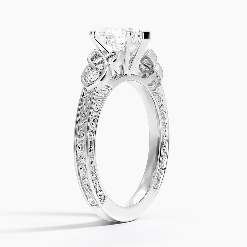 Aberdeen Celtic Diamond Ring Platinum Heart Engagement Ring
