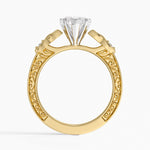 Aberdeen Celtic Diamond Ring Yellow Gold 18k Heart Engagement Ring