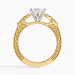 Aberdeen Celtic Diamond Ring Yellow Gold 18k Marquise Engagement Ring