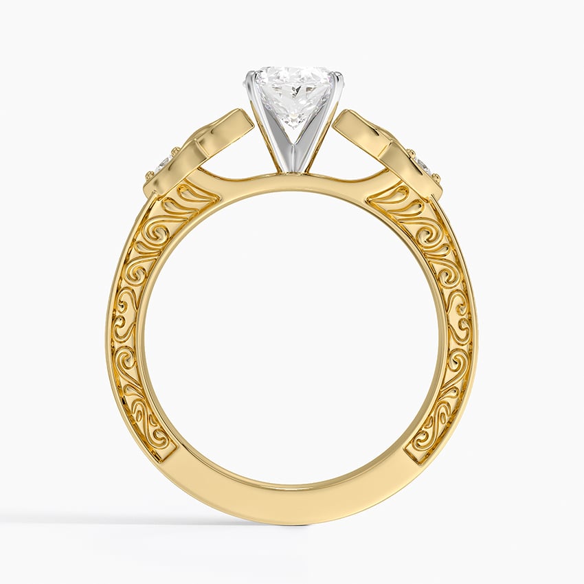 Aberdeen Celtic Diamond Ring Yellow Gold 18k Oval Engagement Ring