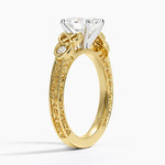 Aberdeen Celtic Diamond Ring Yellow Gold 18k Oval Engagement Ring