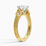 Aberdeen Celtic Diamond Ring Yellow Gold 18k Pear Engagement Ring