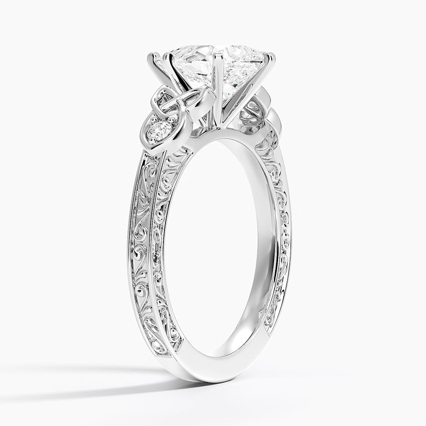 Aberdeen Celtic Diamond Ring Platinum Pear Engagement Ring