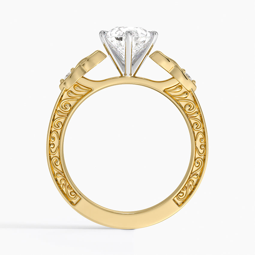 Aberdeen Celtic Diamond Ring Yellow Gold 18k Pear Engagement Ring