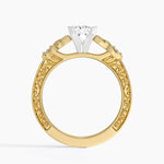 Aberdeen Celtic Diamond Ring Yellow Gold 18k Princess Engagement Ring