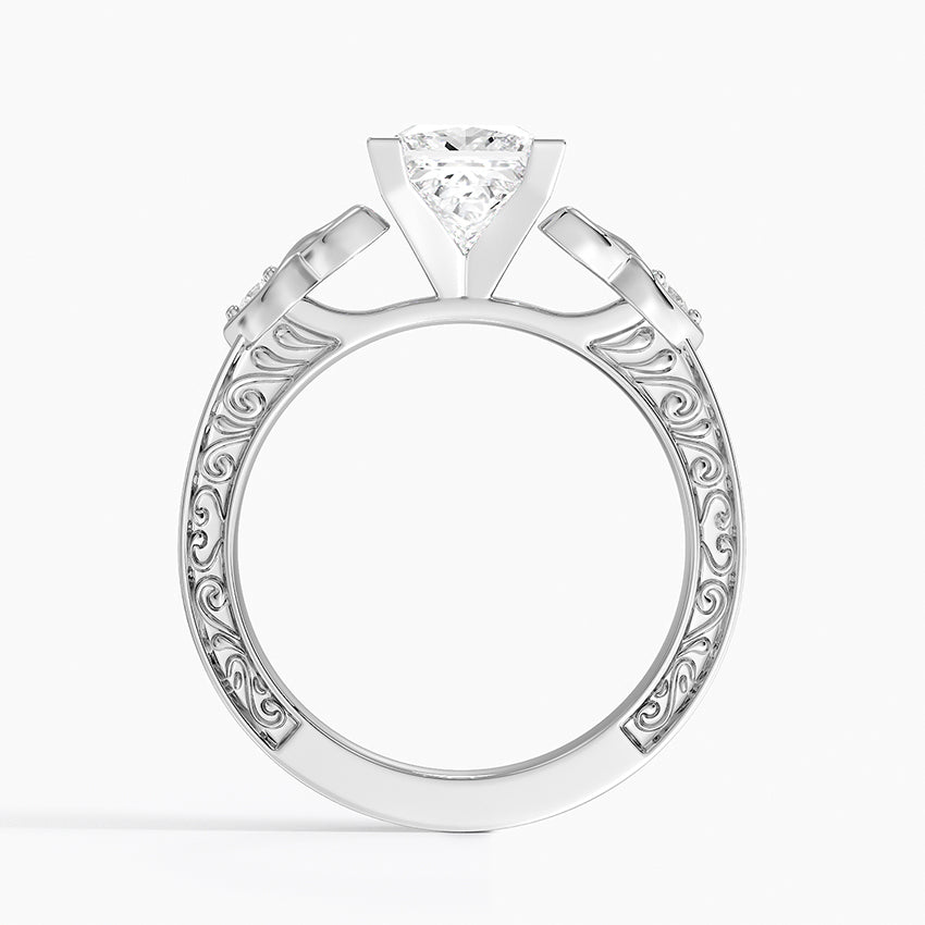 Aberdeen Celtic Diamond Ring Platinum Princess Engagement Ring