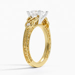Aberdeen Celtic Diamond Ring Yellow Gold 18k Princess Engagement Ring