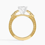 Aberdeen Celtic Diamond Ring Yellow Gold 18k Princess Engagement Ring