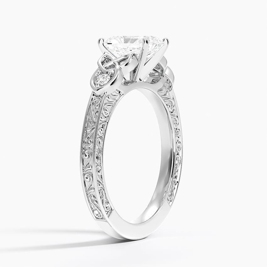 Aberdeen Celtic Diamond Ring Platinum Radiant Engagement Ring